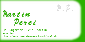 martin perei business card